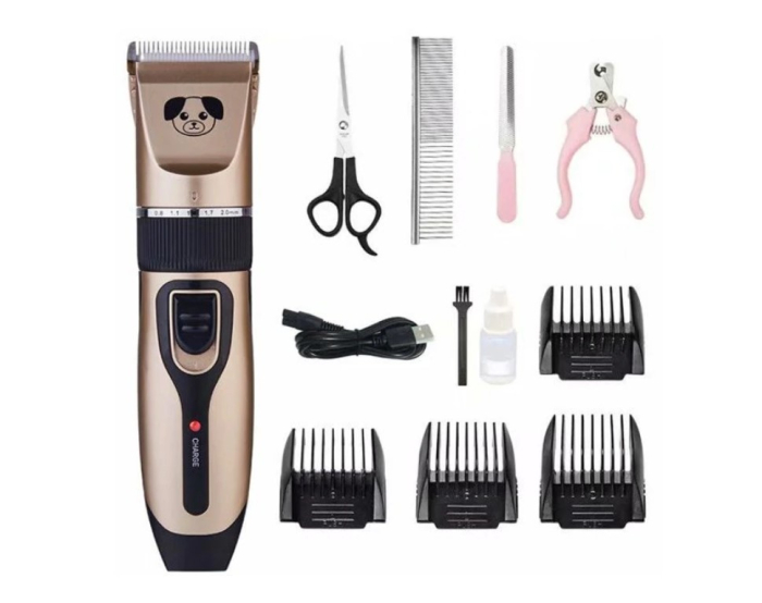 Masina de tuns caini, animale de companie, 5 in 1, Accesorii incluse, 4 Marimi, Foarfeca, cleste unghii, Acumulator inclus [11]