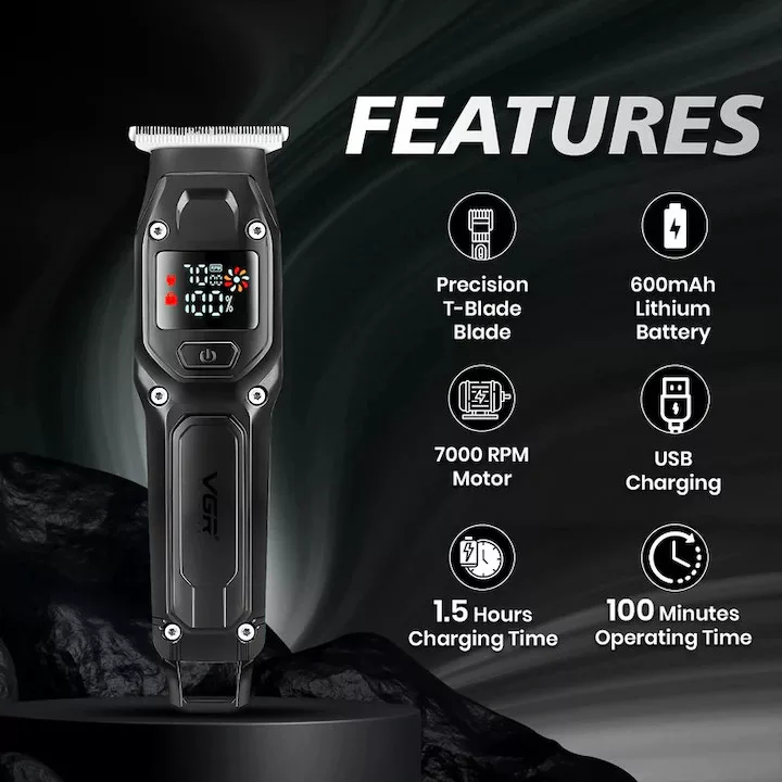 Masina de Tuns Contur VGR V964, Acumulator incorporat, afisaj LED, Profesionala [4]