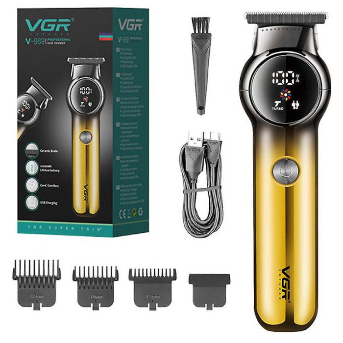 Masina de Tuns Pro VGR V-989, 3 capete - 1,5 mm, 3 mm, 4.5 mm, Fara fir, auriu [7]