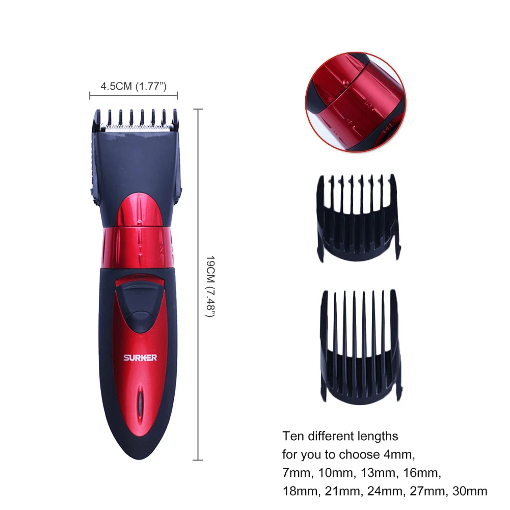 Masina de Tuns Profesionala, Fara Fir, Reincarcabila, Rezistenta la Apa, Reglaj 3–12 mm, SURKER HC-7068 [6]