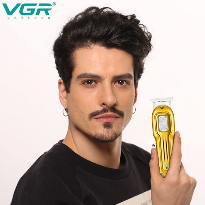 Masina de tuns, Trimmer profesional fara fir, timp de folosire 120 de minute, auriu, VGR V-919 [6]