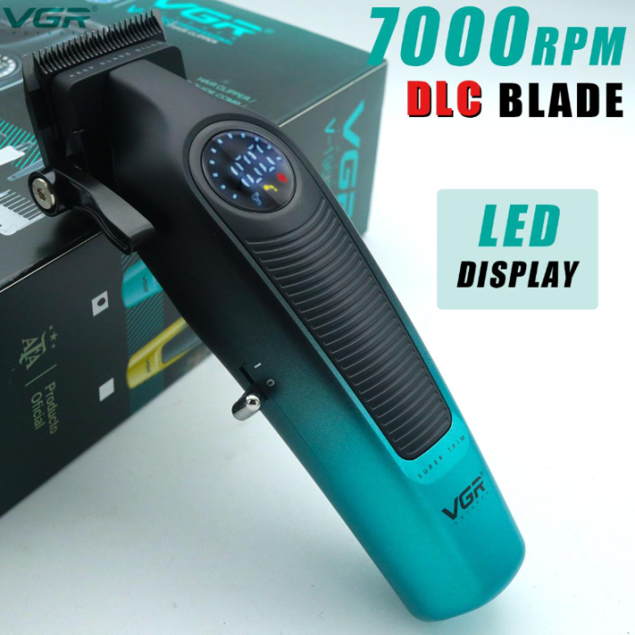 Masina de Tuns VGR, Motor 7000 RPM, Lama cu Finisaj DLC, Display LED, Autonomie 200 Minute, Incarcare USB, V-196 [4]