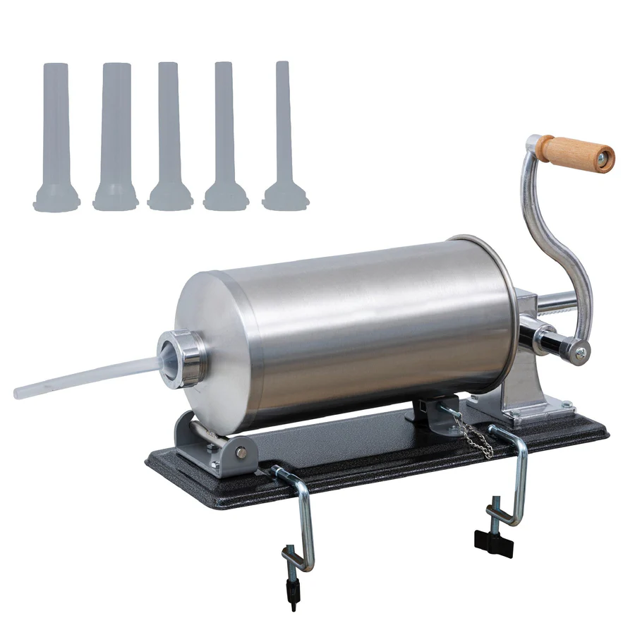Masina de umplut carnati, 6.5 Kg Capacitate, + 5 Palnii Incluse, orizontal, material inox [1]