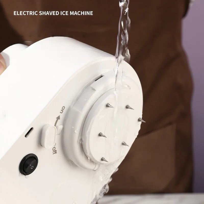 Masina Electrica pentru Gheata Rasa USB 20W – Aparat Zdrobit Gheata cu Lame din Otel Inoxidabil, Set cu 2 Cupe si Tava Colectare [7]