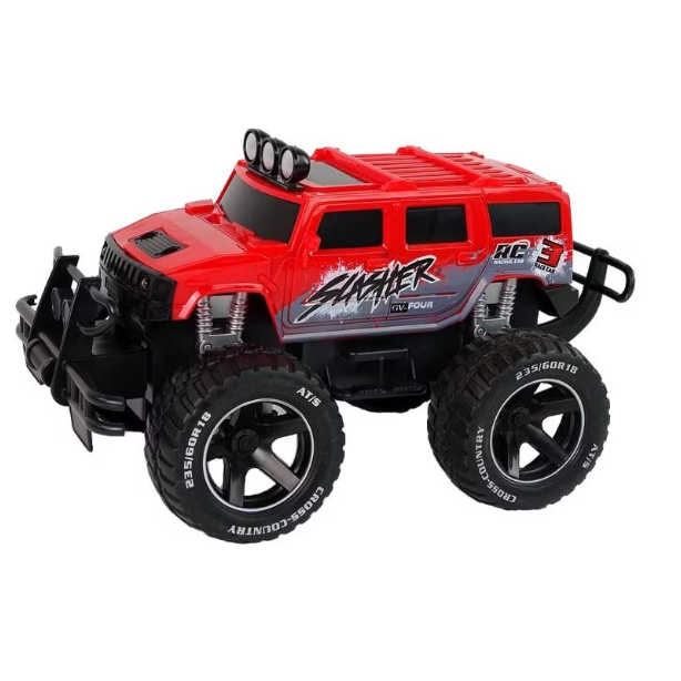 Masinuta cu telecomanda tip Jeep cu roti inalte, 3+ ani, Negru/Rosu [4]