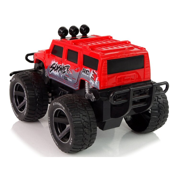 Masinuta cu telecomanda tip Jeep cu roti inalte, 3+ ani, Negru/Rosu [3]