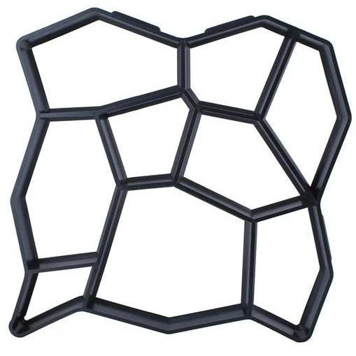 Matrita cu dale pentru pavaj piatra decorativa, Negru, 32x32x4 cm [6]