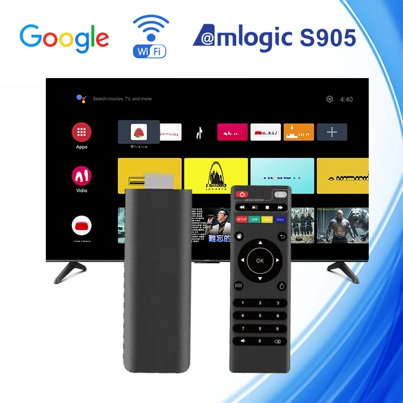 Media Player TV Stick 4K, Quad-Core, HDMI 2.0, Wi-Fi, Bluetooth, Smart TV [4]