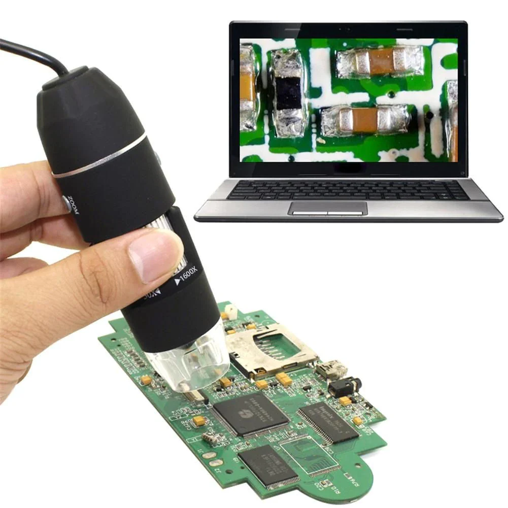 Microscop digital portabil, 1600X marire, USB, foto-video, 8 LED, zoom digital 5X [3]
