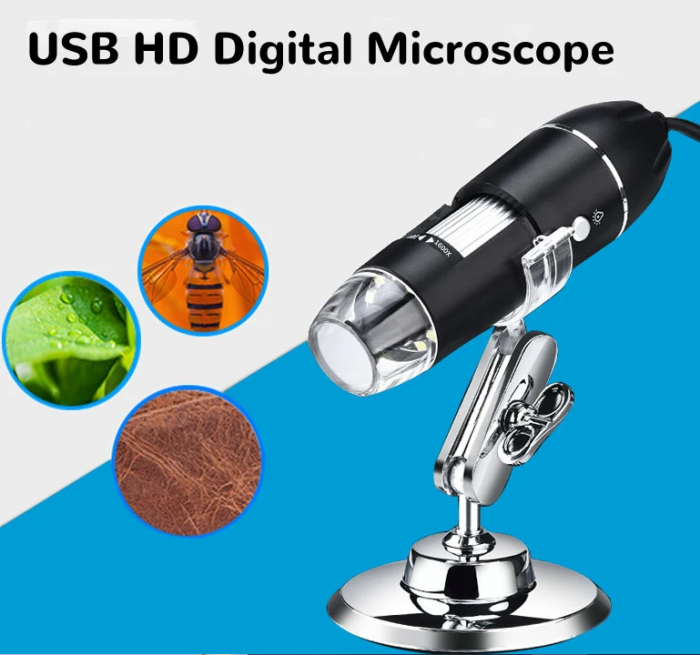 Microscop digital portabil, 1600X marire, USB, foto-video, 8 LED, zoom digital 5X [2]
