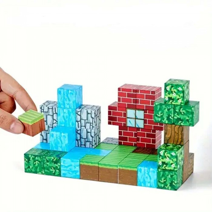 Minecube Inteligent Cuburi Magnetice de Constructie Craft, 48 buc [1]