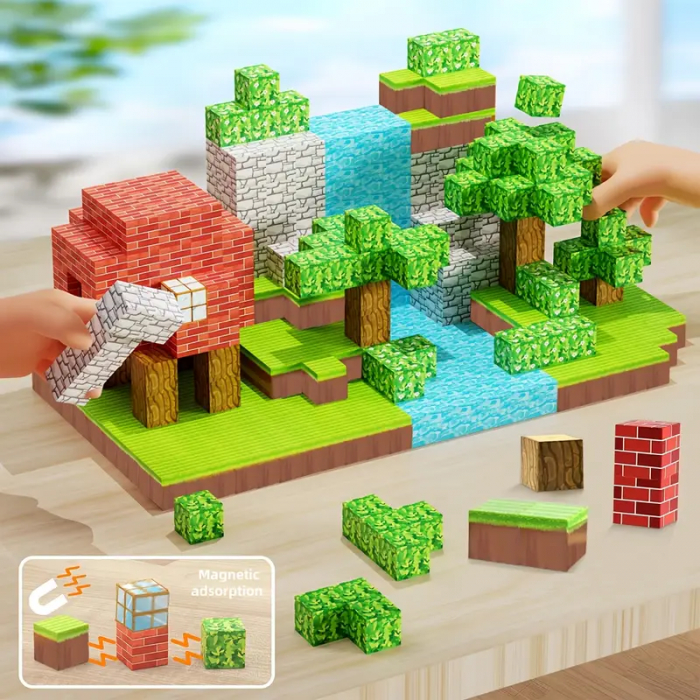 Minecube Inteligent Cuburi Magnetice de Constructie Craft, 48 buc [2]