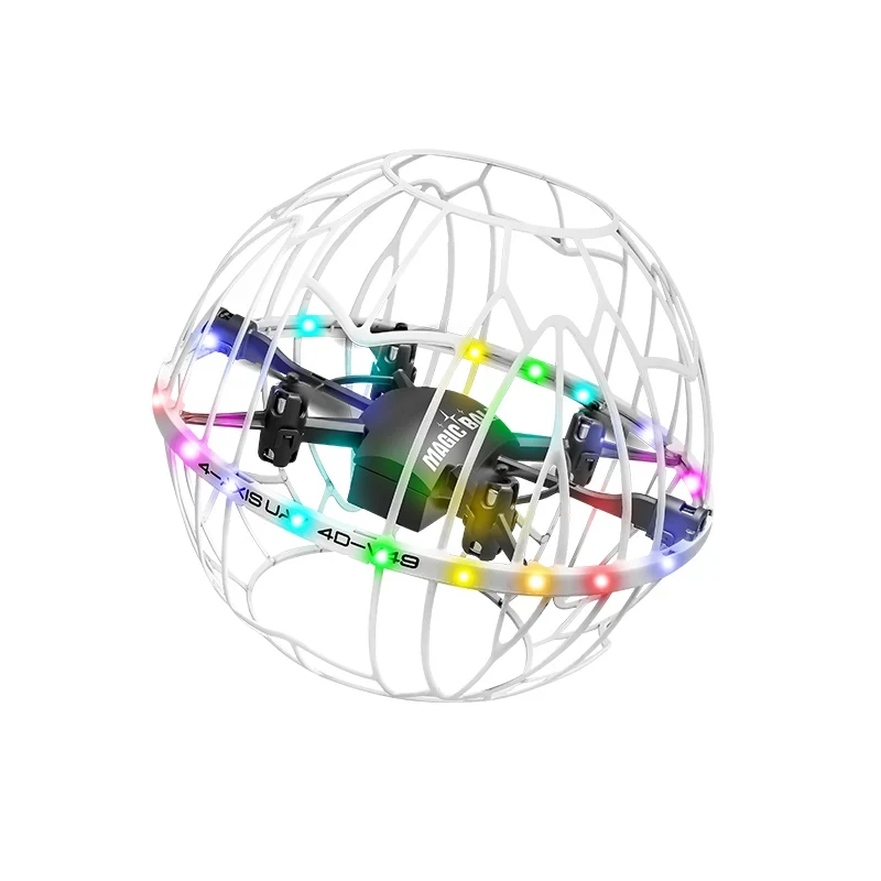 Minge Zburatoare Interactiva cu LED Multicolor, Drona OZN cu Senzori Infrarosu, Control Telecomanda, Rotire 360°, Incărcare USB [5]