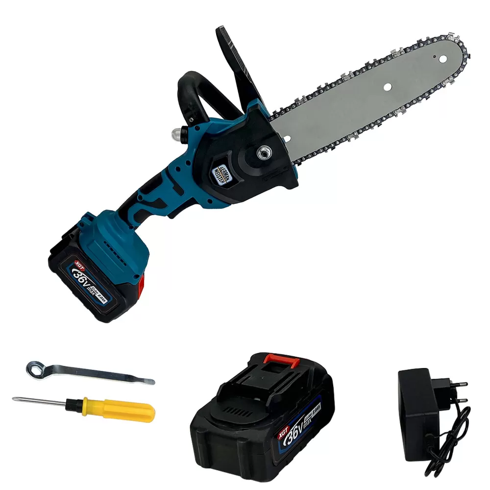 Mini Drujba German Meister cu 2 Acumulatori 36V 8Ah, Lama 20CM, sistem de ungere lant [2]
