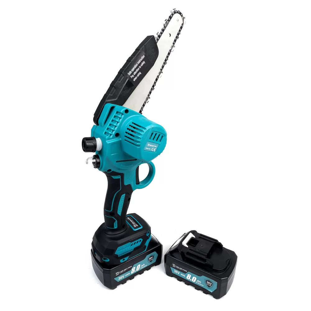 Mini Drujba Top Helper cu Sistem de ungere, 2 acumulatori 36V, 8Ah, Lama 20 cm, 2 Lanturi [2]