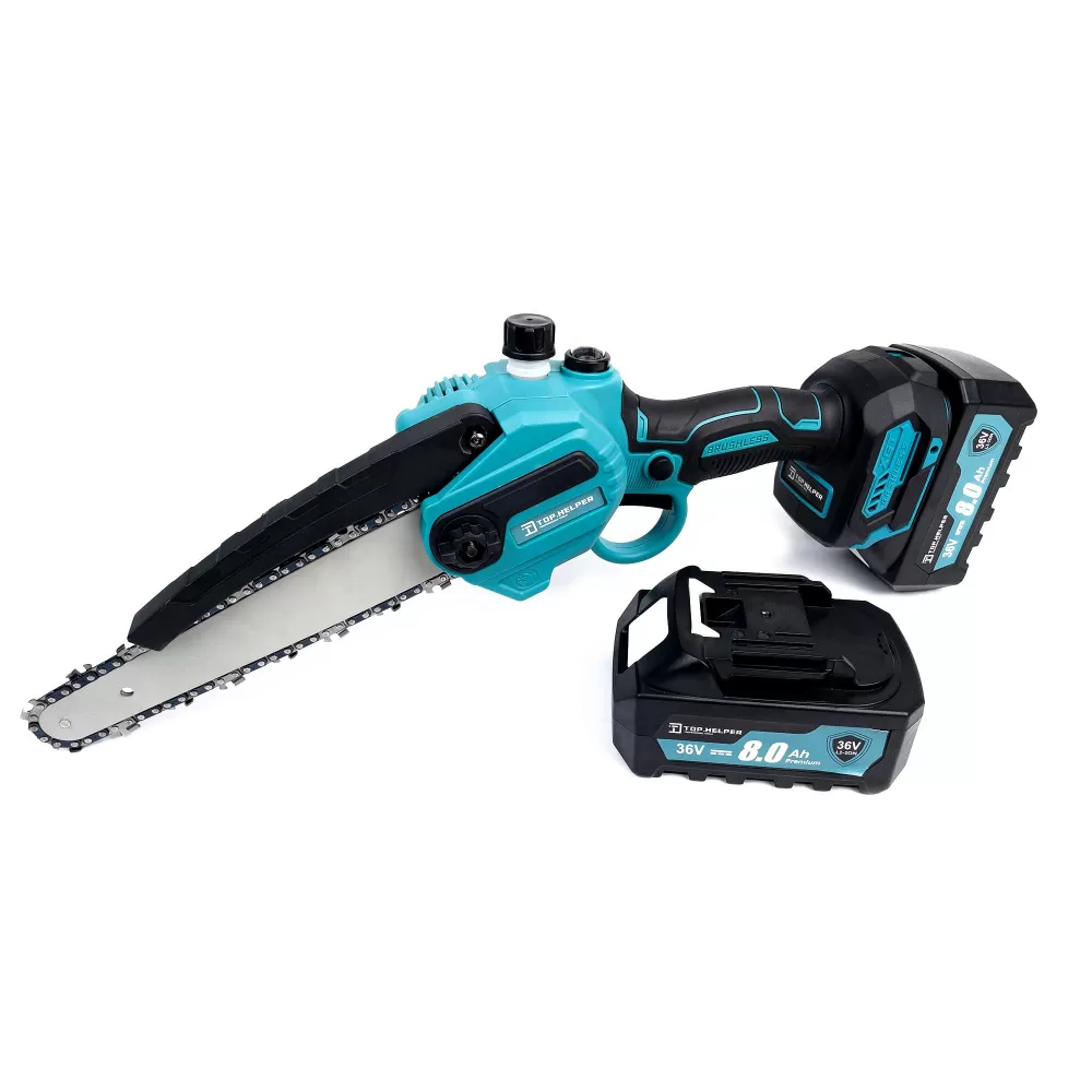 Mini Drujba Top Helper cu Sistem de ungere, 2 acumulatori 36V, 8Ah, Lama 20 cm, 2 Lanturi [3]