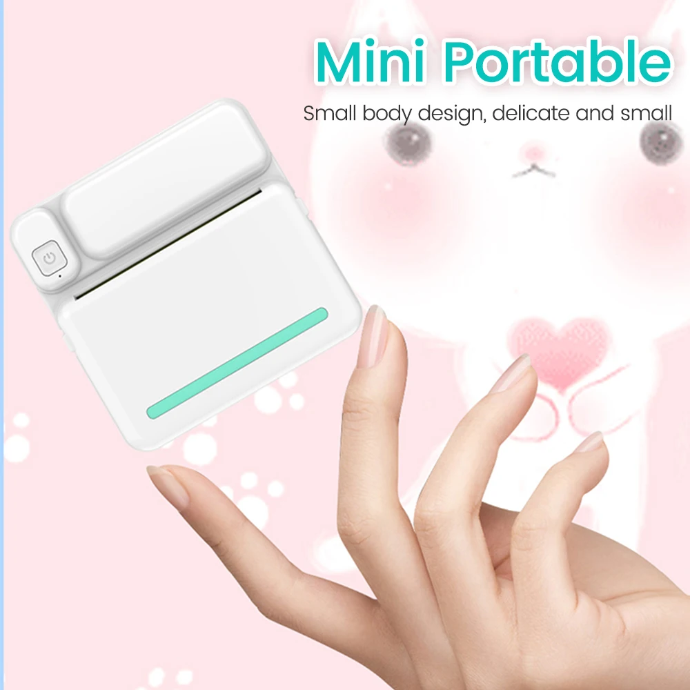 Mini imprimanta termica Retro, Bluetooth, compatibila iOS/Android [6]
