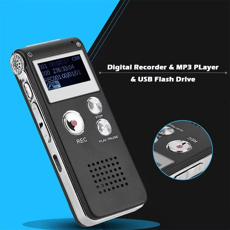 Mini Reportofon Digital Andowl Q LY77 16G MP3/WAV Negru - Inregistreaza si Reda cu Calitate Exceptionala [4]