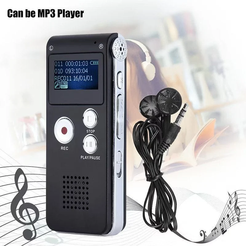 Mini Reportofon Digital Andowl Q LY77 16G MP3/WAV Negru - Inregistreaza si Reda cu Calitate Exceptionala [2]