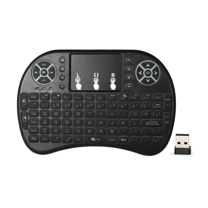 Mini tastatura wireless, cu touchpad, iluminata LED pentru PC, Laptop, Tableta, Xbox, Smart TV, Play Station, Raza 10m [5]