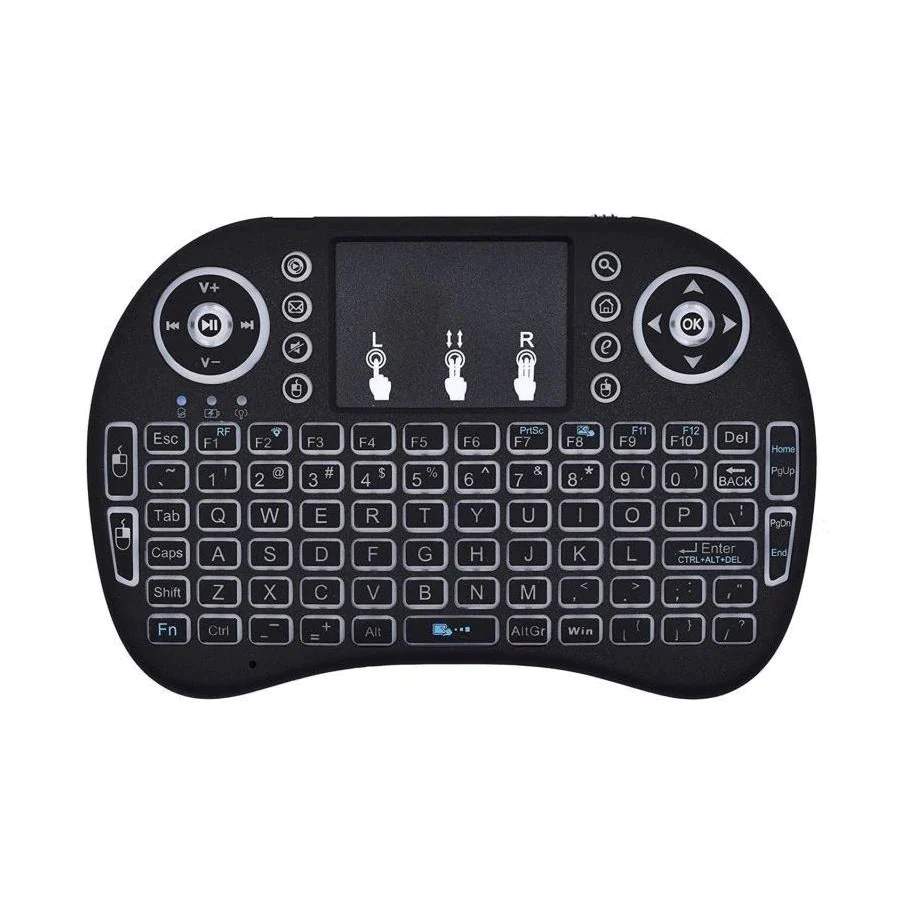 Mini tastatura wireless, cu touchpad, iluminata LED pentru PC, Laptop, Tableta, Xbox, Smart TV, Play Station, Raza 10m [6]