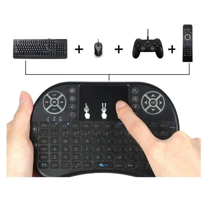 Mini tastatura wireless, cu touchpad, iluminata LED pentru PC, Laptop, Tableta, Xbox, Smart TV, Play Station, Raza 10m [7]