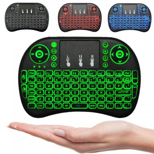 Mini tastatura wireless, cu touchpad, iluminata LED pentru PC, Laptop, Tableta, Xbox, Smart TV, Play Station, Raza 10m [4]