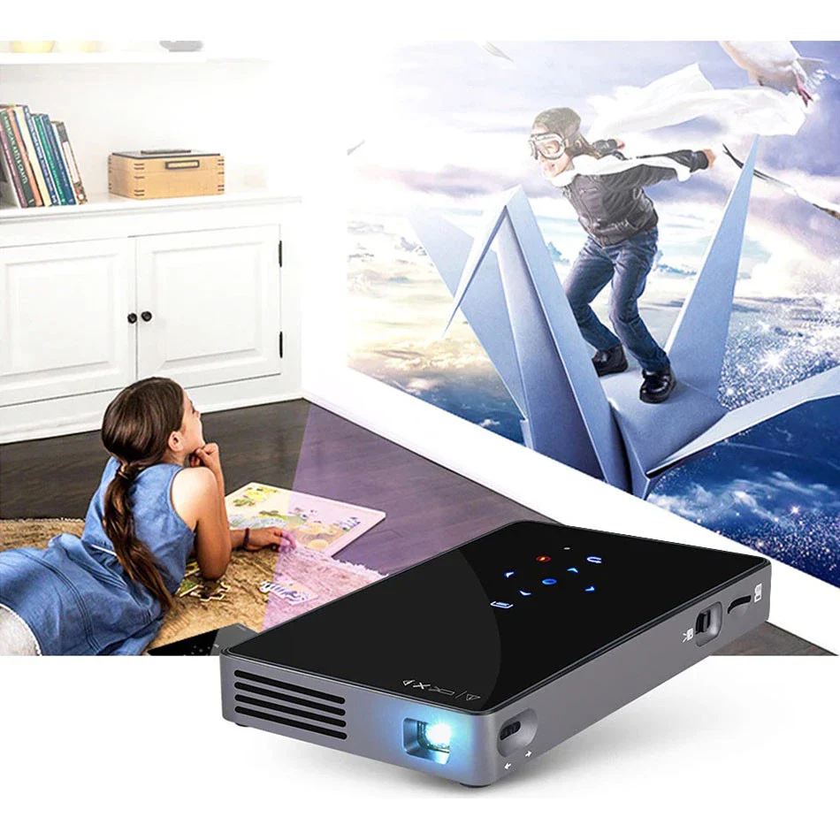 Mini videoproiector 4K, portabil, telecomanda, UHD, Andowl Y8 [2]