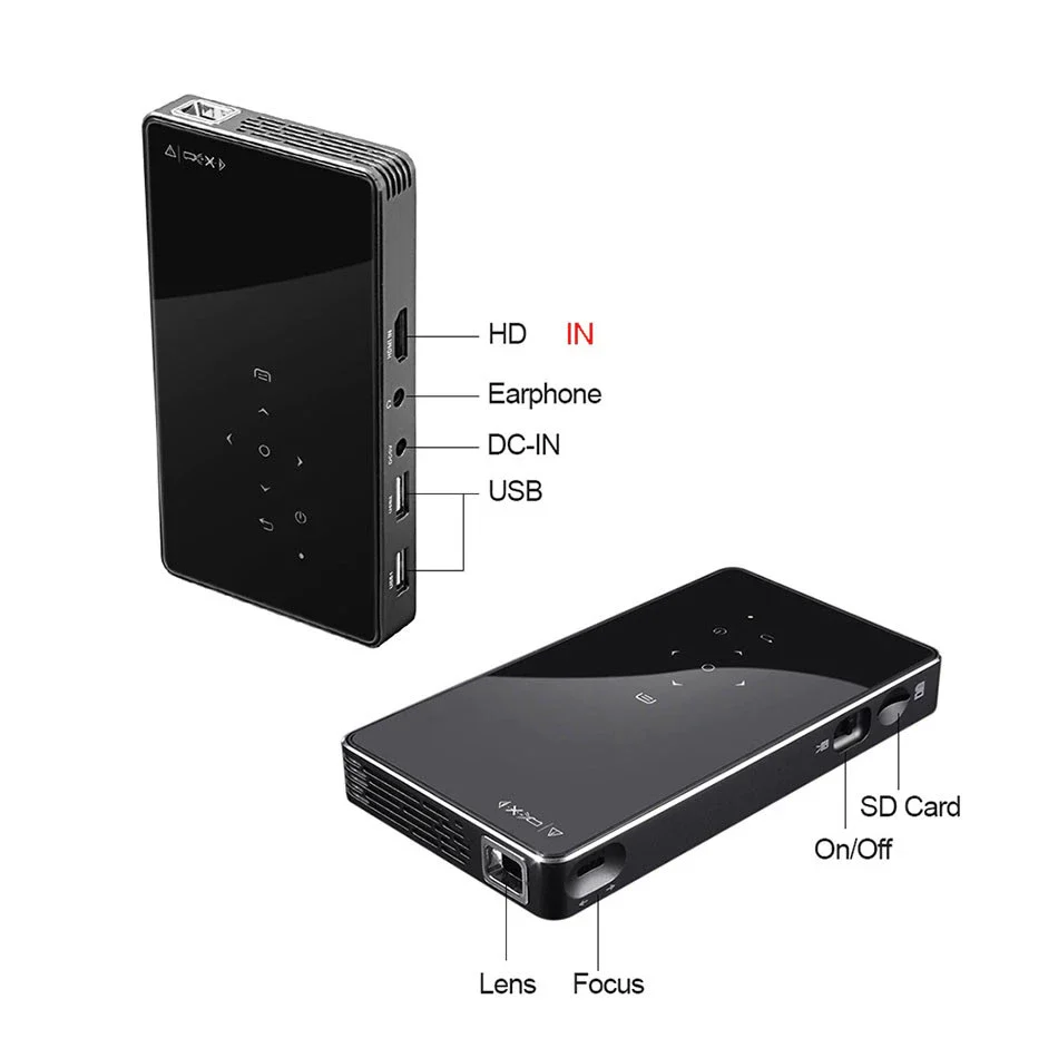 Mini videoproiector 4K, portabil, telecomanda, UHD, Andowl Y8 [4]