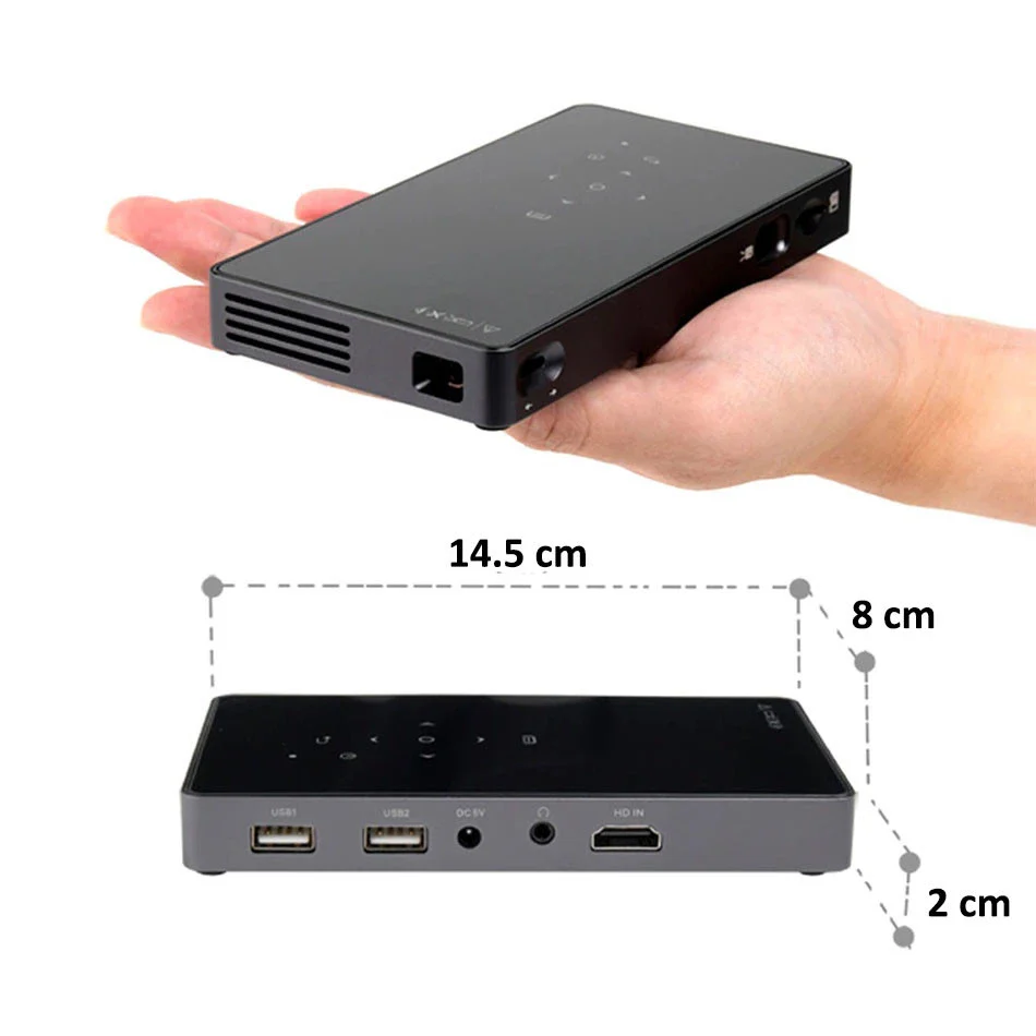 Mini videoproiector 4K, portabil, telecomanda, UHD, Andowl Y8 [6]