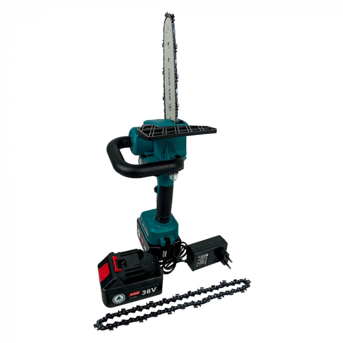 MiniDrujba cu 2 Acumulatori TAIGA, 36V 8AH, lama 20cm, 2 lanturi, Sistem ungere lant [2]
