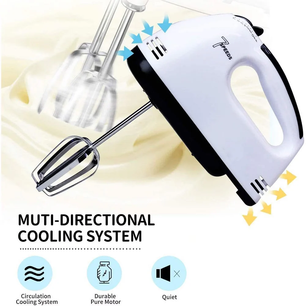 Mixer de mana, cu teluri si carlige din inox, 7 trepte viteza, 400W, SonyMax [2]