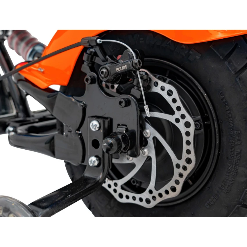 Motocicleta electrica pentru copii, Chopper Warrior, 350W, 18V, port USB, portocaliu, 122x62x73cm [6]