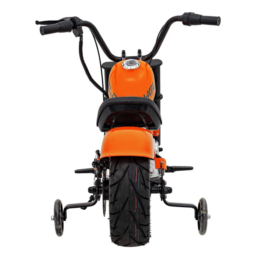 Motocicleta electrica pentru copii, Chopper Warrior, 350W, 18V, port USB, portocaliu, 122x62x73cm [10]