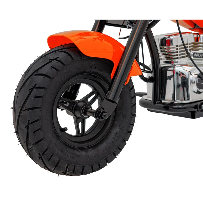 Motocicleta electrica pentru copii, Chopper Warrior, 350W, 18V, port USB, portocaliu, 122x62x73cm [8]