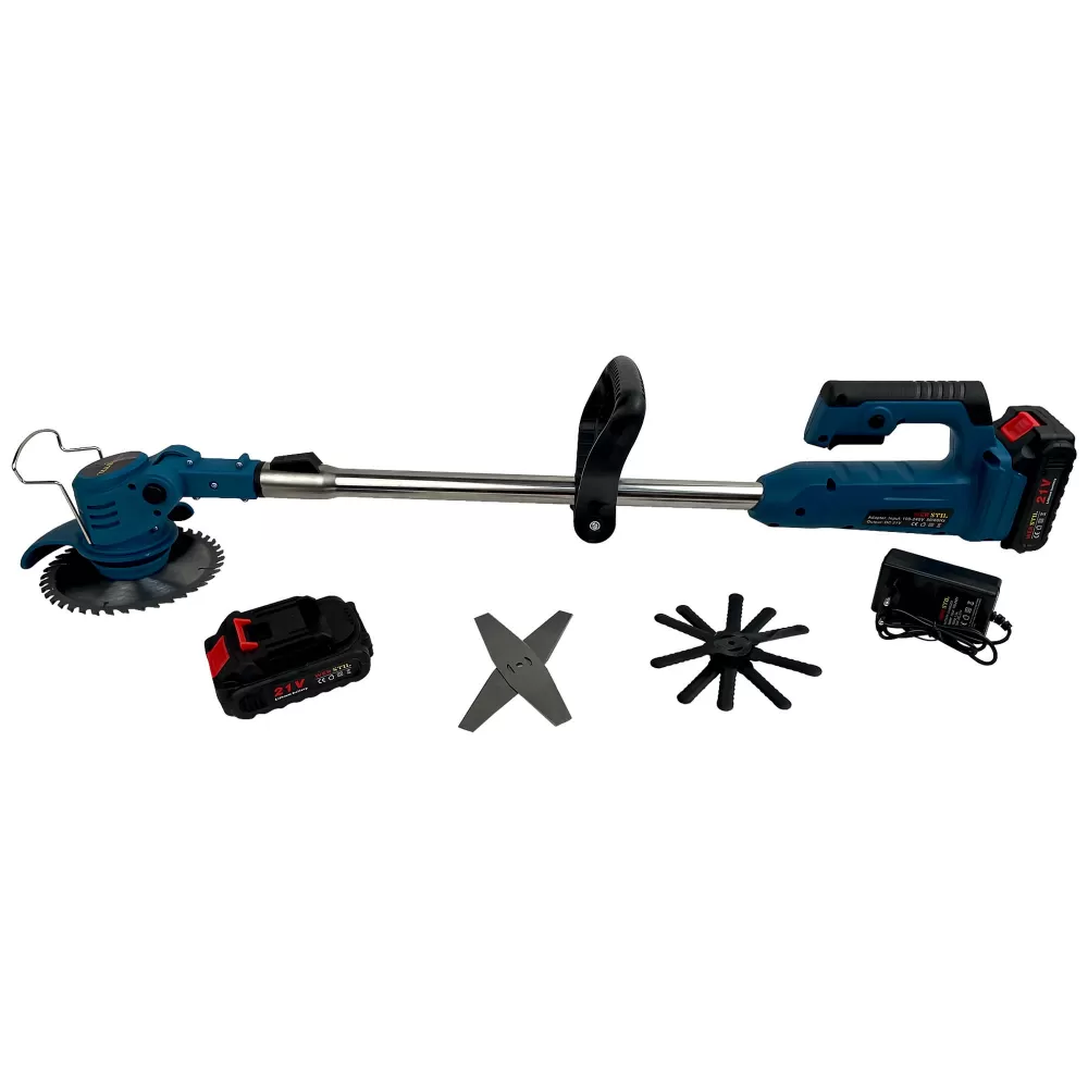 Motocoasa Electrica 2 acumulatori 21V WerStil, Disc, 2 lame, 5 palete gazon incluse [3]