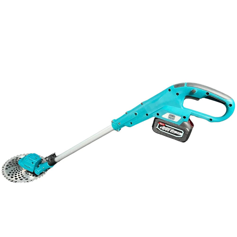 Motocoasa Electrica cu 2 Acumulatori 24V 5AH, Disc 23cm, Lama Otel 23cm + Bonus Tambur cu fir [10]
