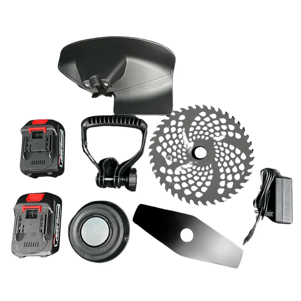 Motocoasa Electrica cu 2 Acumulatori 24V 5AH, Disc 23cm, Lama Otel 23cm + Bonus Tambur cu fir [8]