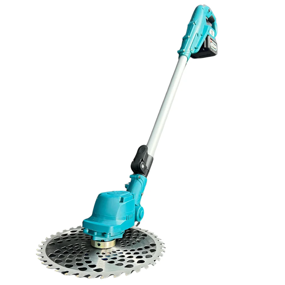Motocoasa Electrica cu 2 Acumulatori 24V 5AH, Disc 23cm, Lama Otel 23cm + Bonus Tambur cu fir [2]