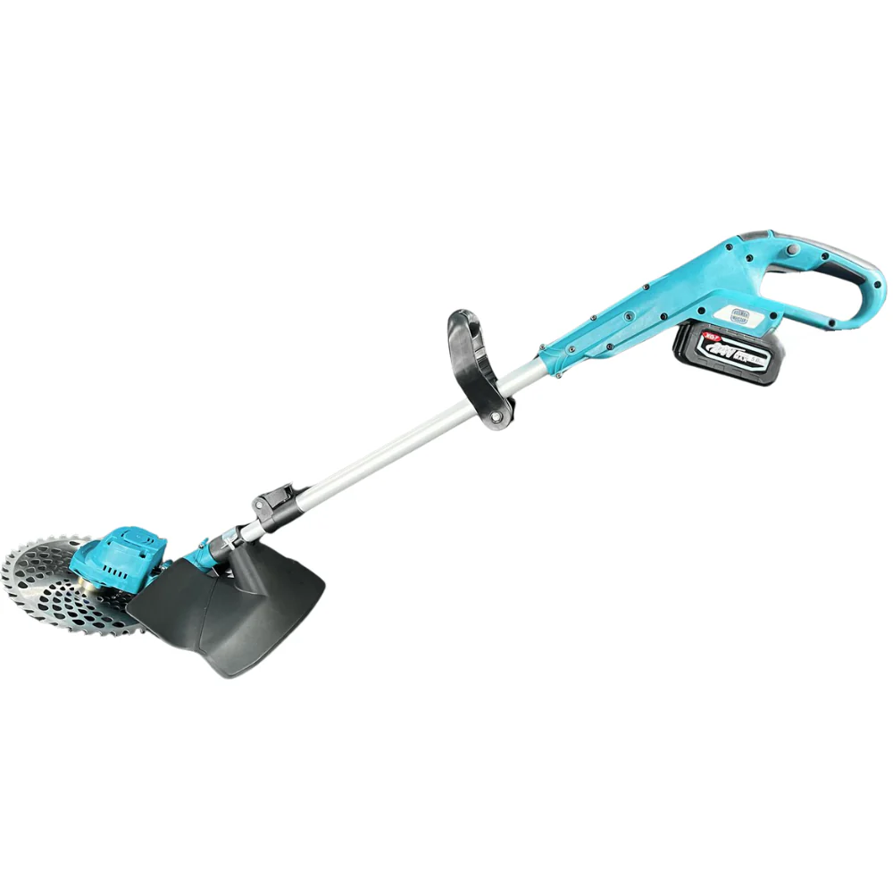 Motocoasa Electrica cu 2 Acumulatori 24V 5AH, Disc 23cm, Lama Otel 23cm + Bonus Tambur cu fir [4]