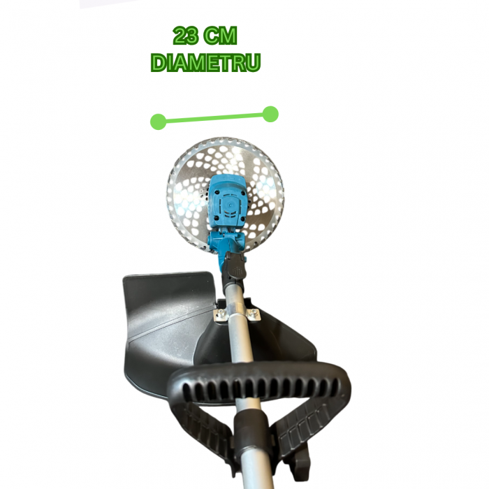 Motocoasa Electrica Profesionala German Meister, cu 2 Acumulatori 24V 5AH, Disc 230 mm, Unghi taiere reglabil [6]