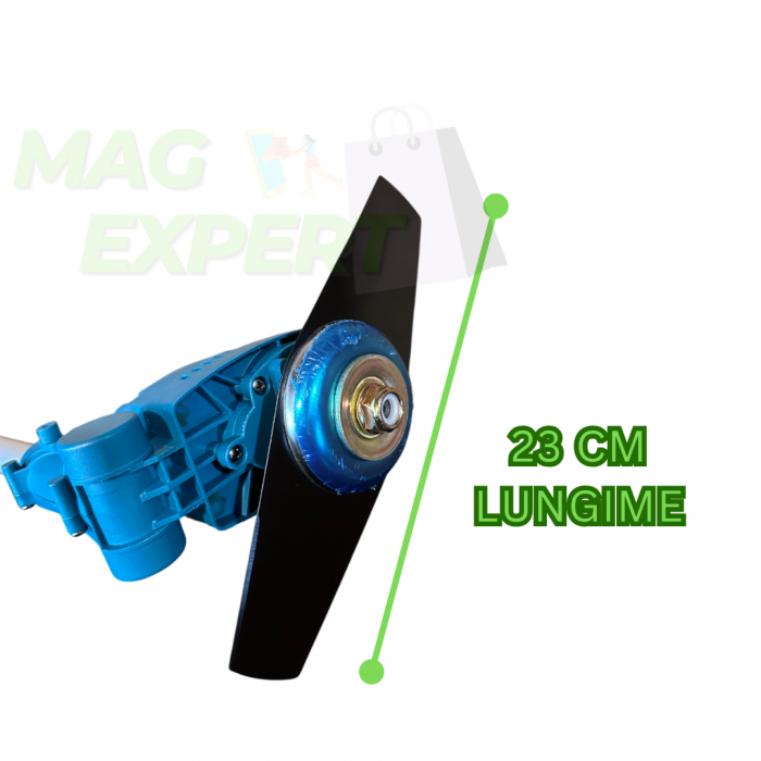 Motocoasa Electrica Profesionala German Meister, cu 2 Acumulatori 24V 5AH, Disc 230 mm, Unghi taiere reglabil [8]