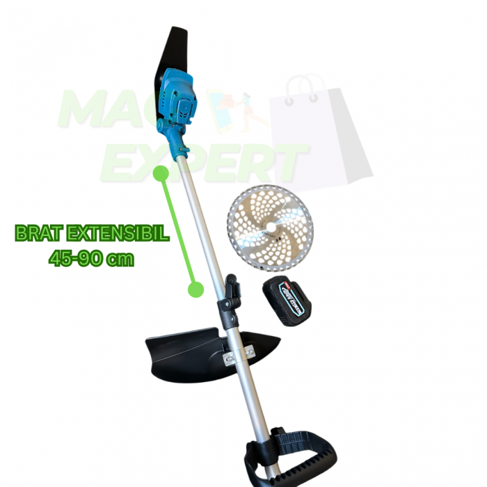 Motocoasa Electrica Profesionala German Meister, cu 2 Acumulatori 24V 5AH, Disc 230 mm, Unghi taiere reglabil [3]