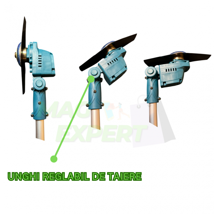 Motocoasa Electrica Profesionala German Meister, cu 2 Acumulatori 24V 5AH, Disc 230 mm, Unghi taiere reglabil [4]