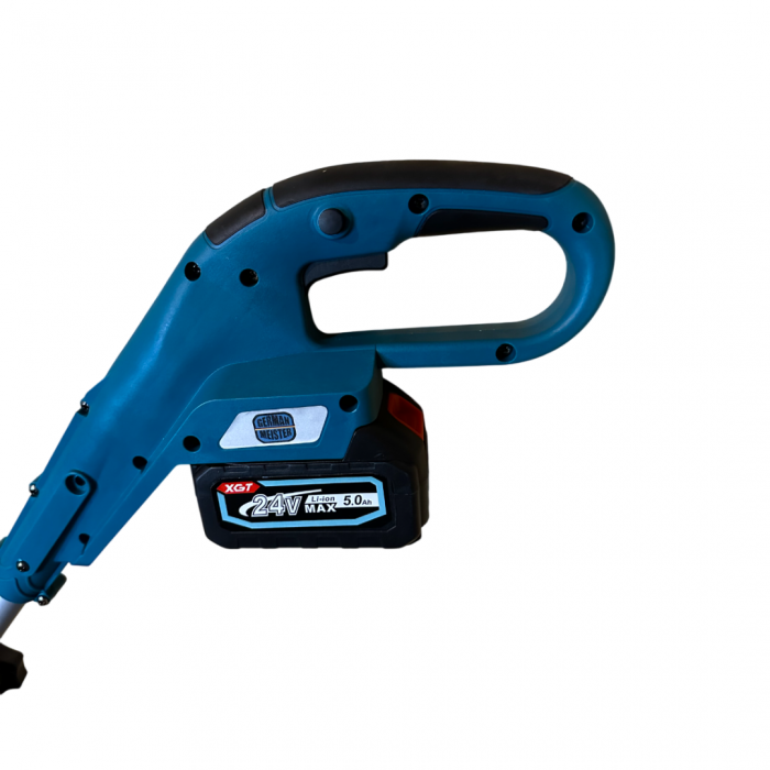 Motocoasa Electrica Profesionala German Meister, cu 2 Acumulatori 24V 5AH, Disc 230 mm, Unghi taiere reglabil [5]