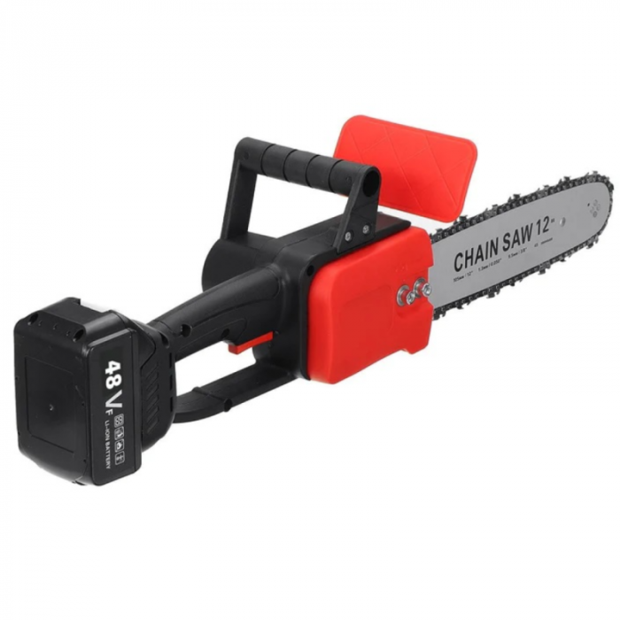 Motofierastrau Drujba Electrica cu 2 Acumulatori 48V, Sistem ungere lant, 1200W, Lamela 12 inch, 4800 rpm [9]