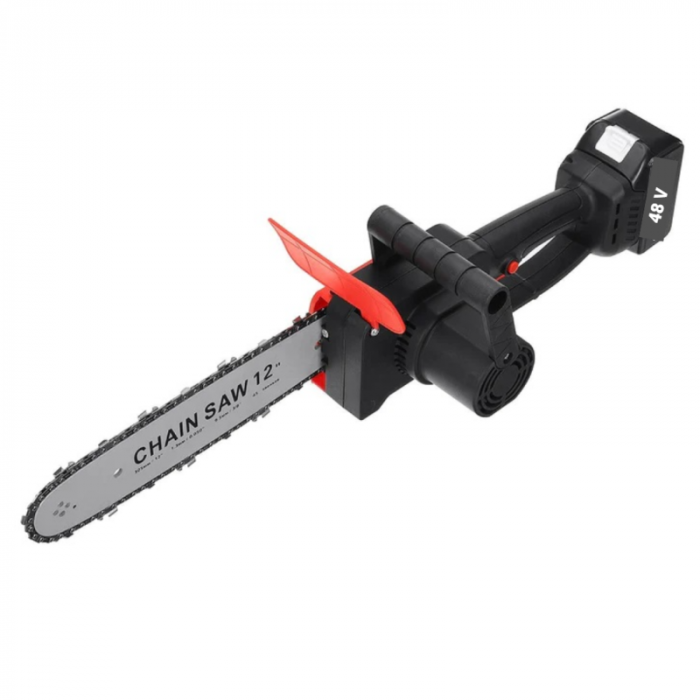 Motofierastrau Drujba Electrica cu 2 Acumulatori 48V, Sistem ungere lant, 1200W, Lamela 12 inch, 4800 rpm [10]