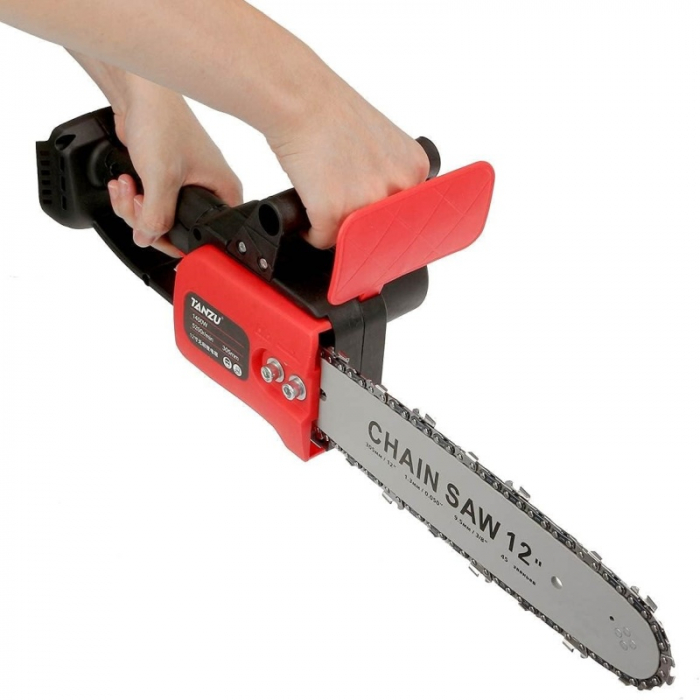 Motofierastrau Drujba Electrica cu 2 Acumulatori 48V, Sistem ungere lant, 1200W, Lamela 12 inch, 4800 rpm [2]