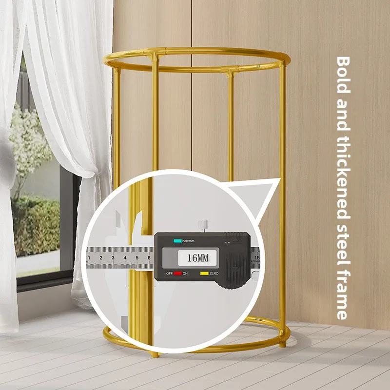 nd Rotund pentru Haine, Suport Profesional Umerase, Capacitate 40kg, cu Roti, pentru Dressing, Magazin, Showroom [4]