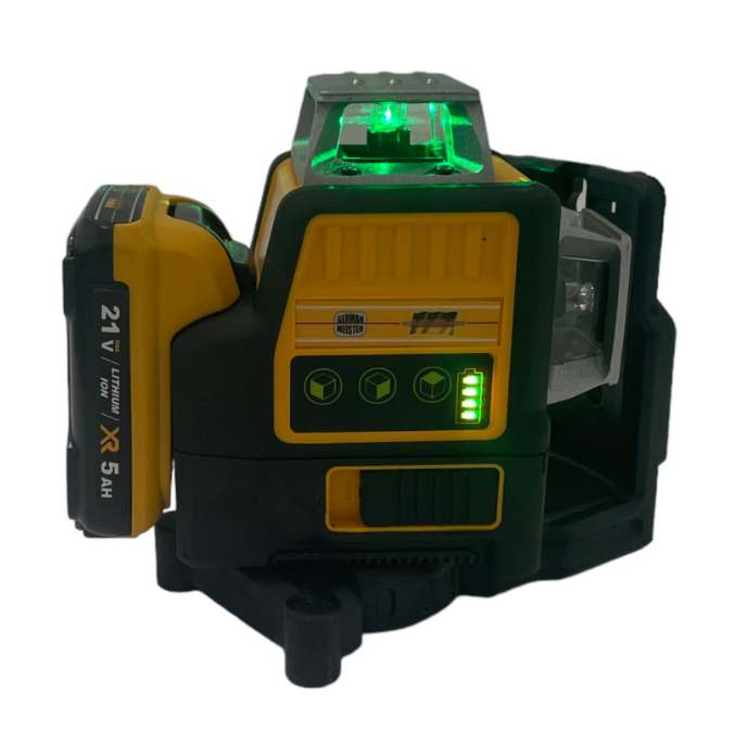 Nivela Laser German Meister XR, 12 Linii, 3D, cu 2 Acumulatori 21V 5AH [6]